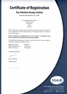 KSEL SSAIB Certificate - CCTV